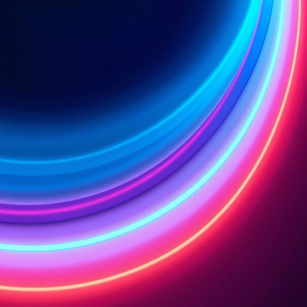 decorative neon curve