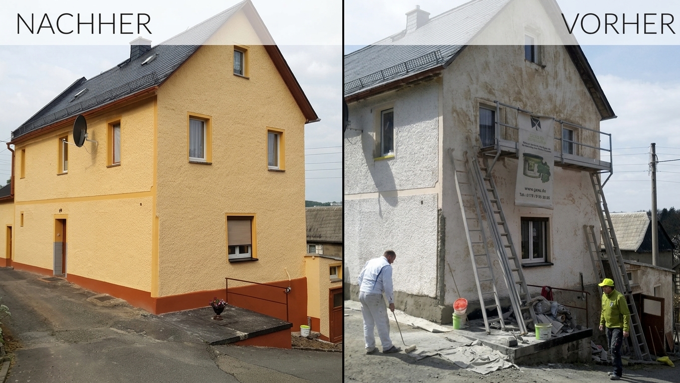 Vorher-Nachher Fassade