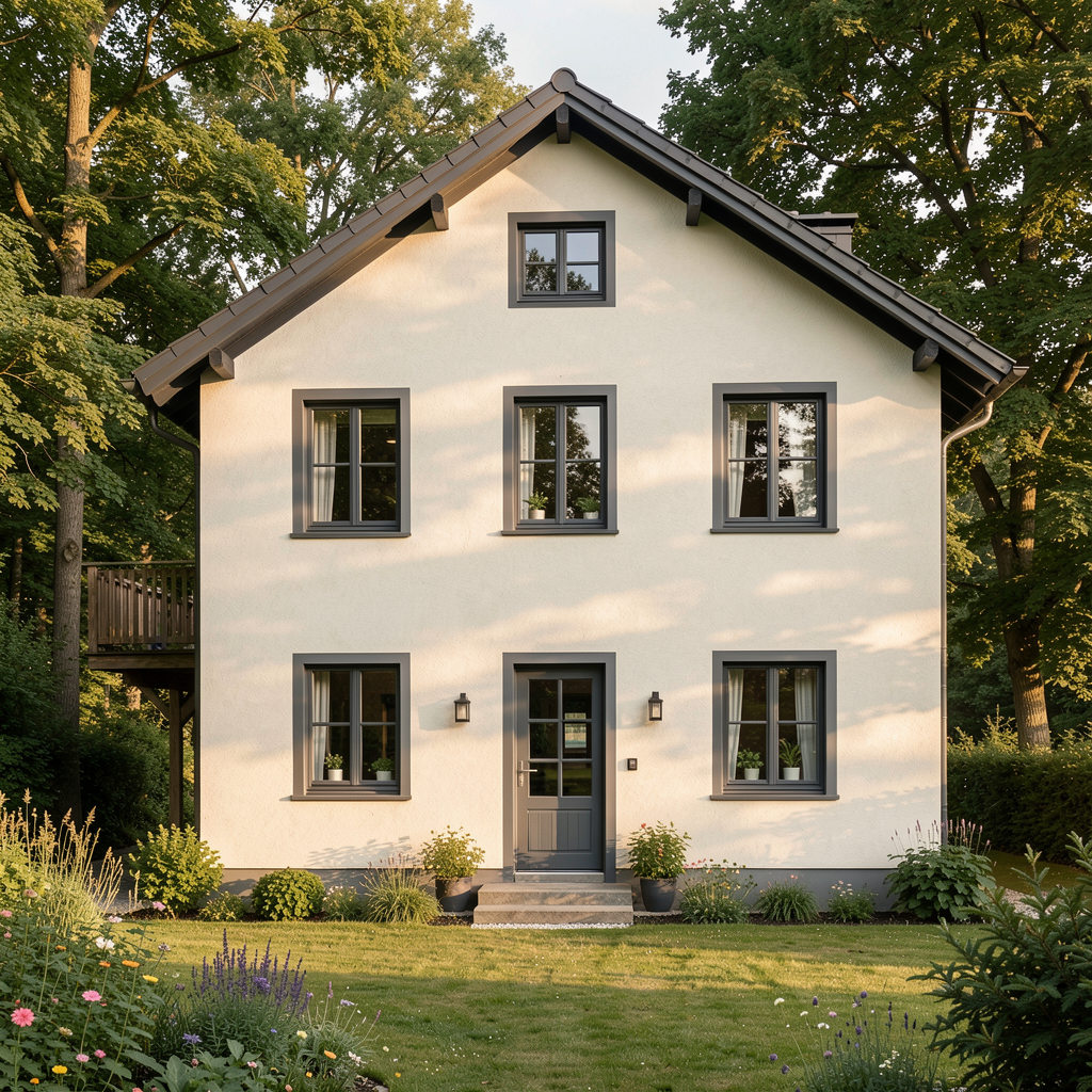 Sanierte Einfamilienhaus-Fassade im Schwarzwald