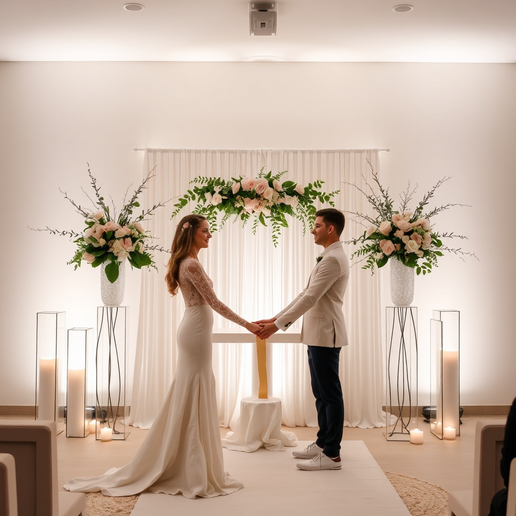 Modern ceremony setup