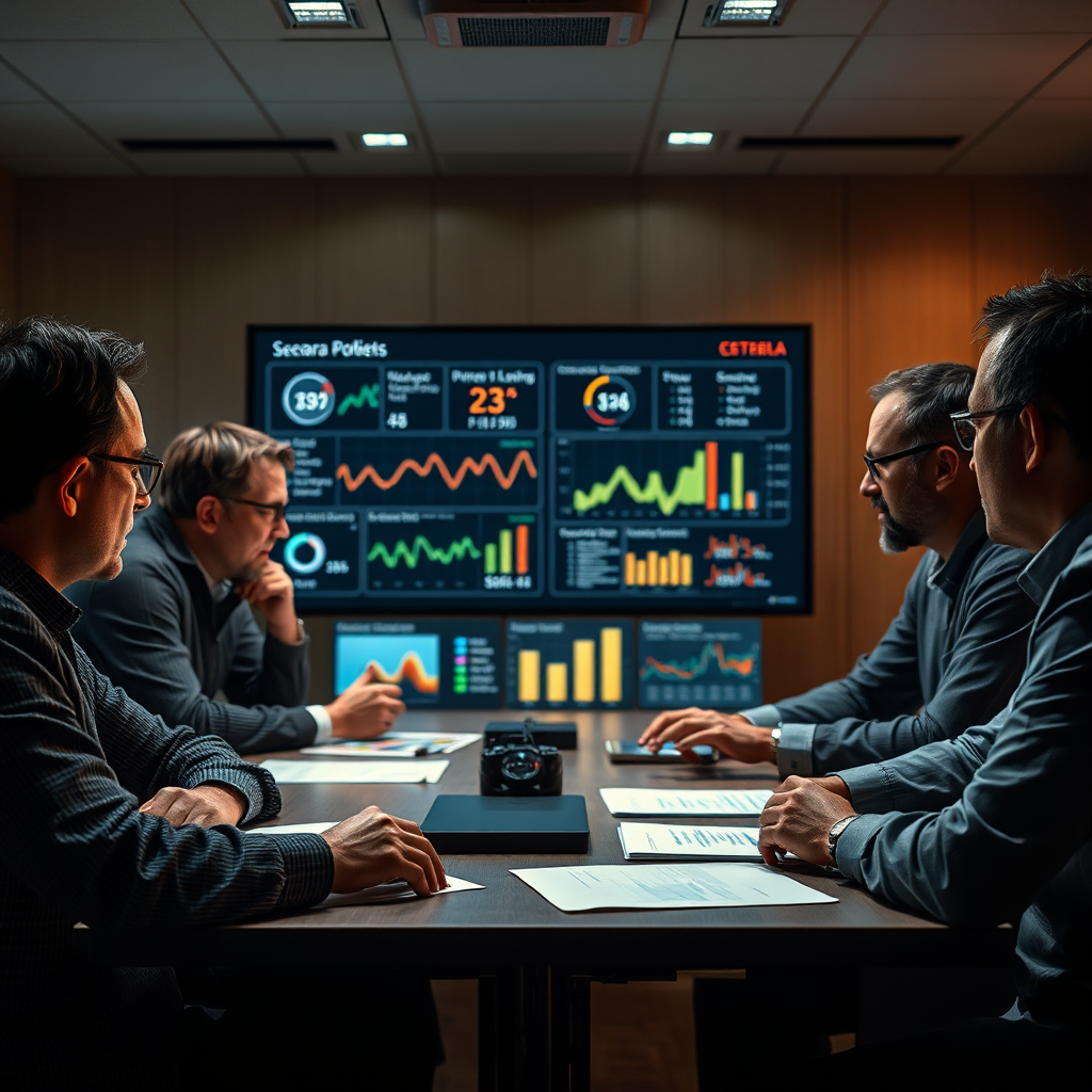 Leadership team in war-room