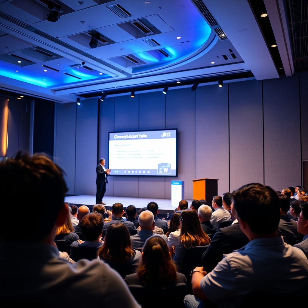 Technology seminar with a speaker