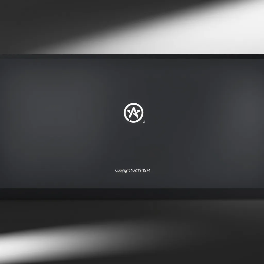 A website footer with a company logo, the copyright year, and social media icons for Facebook, Twitter, and Instagram, on a dark gray background with a white border.