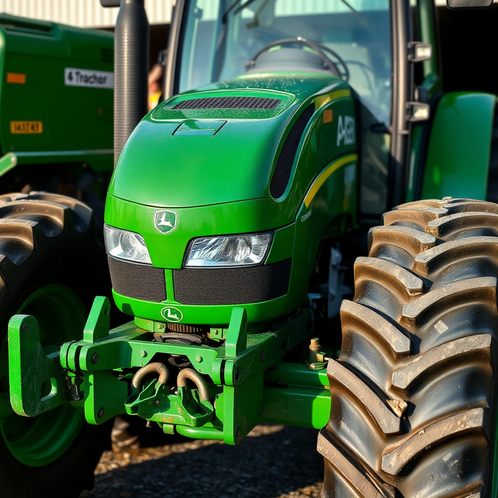 Tractor parked in yard