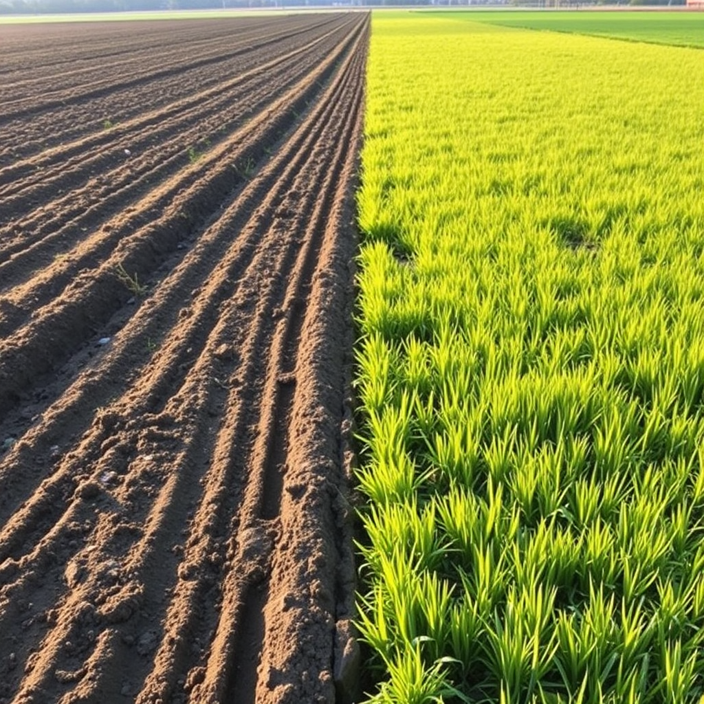 After: improved drained field