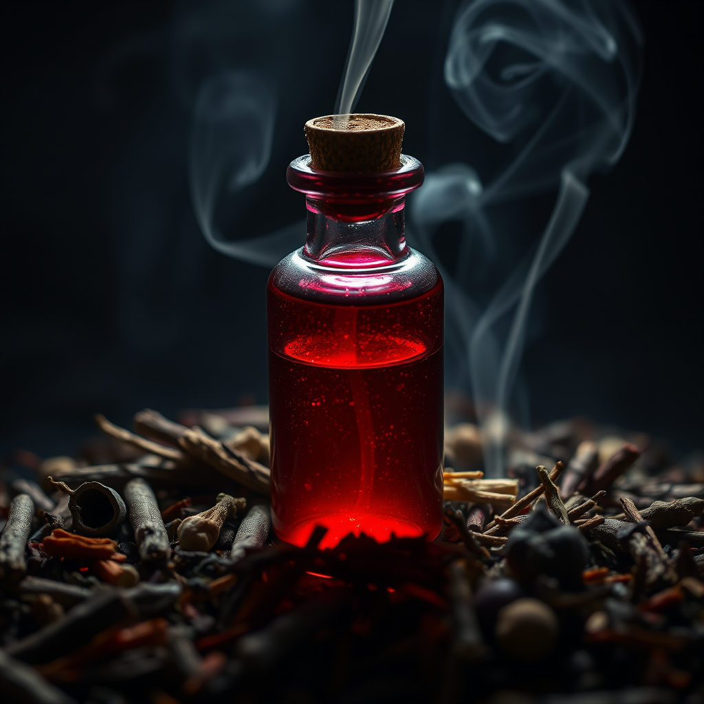 Sticlă cu ulei sacru