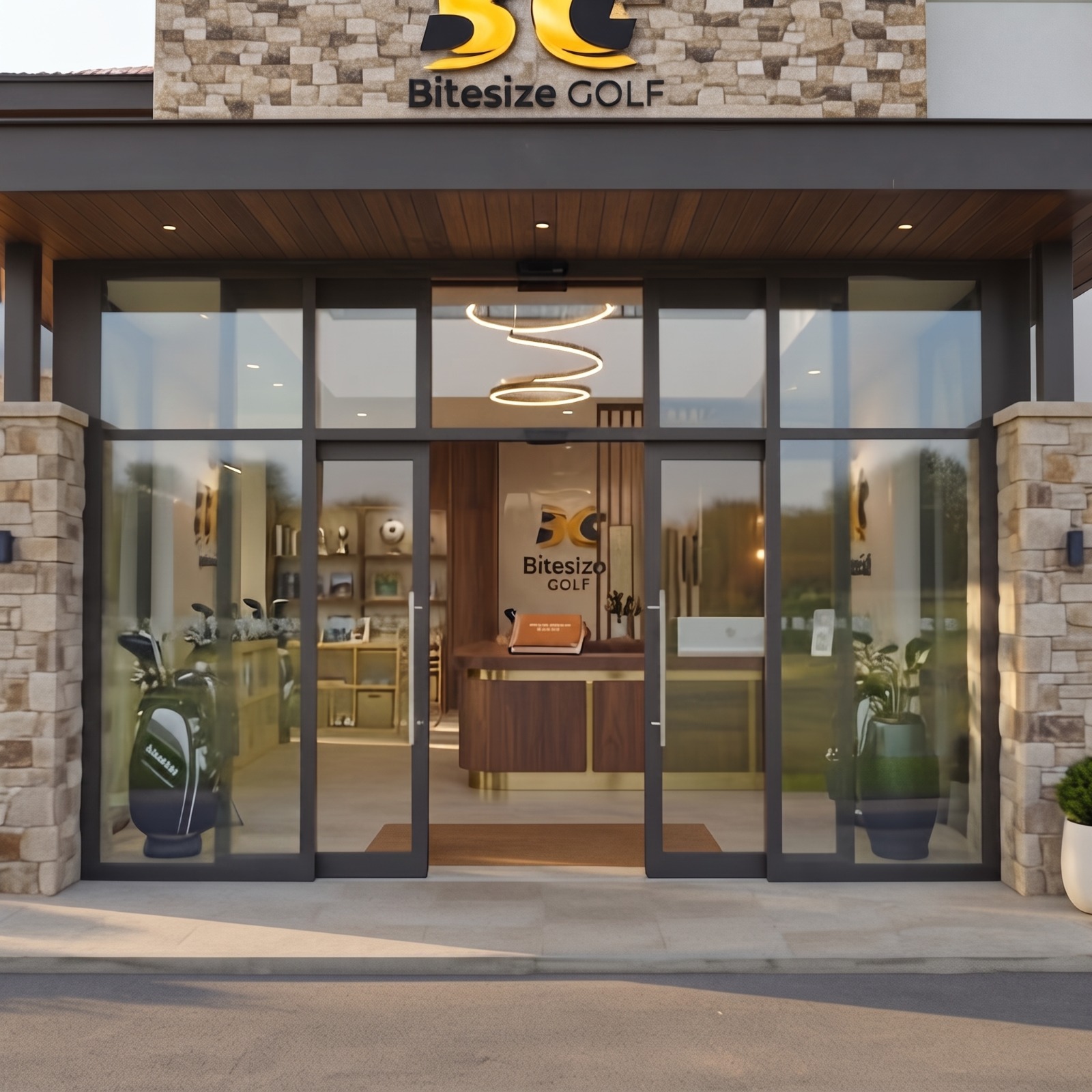 image of entrance to the Bitesize Golf Clubhouse