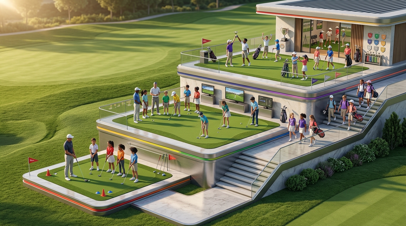 image of three golf platforms showing class progression