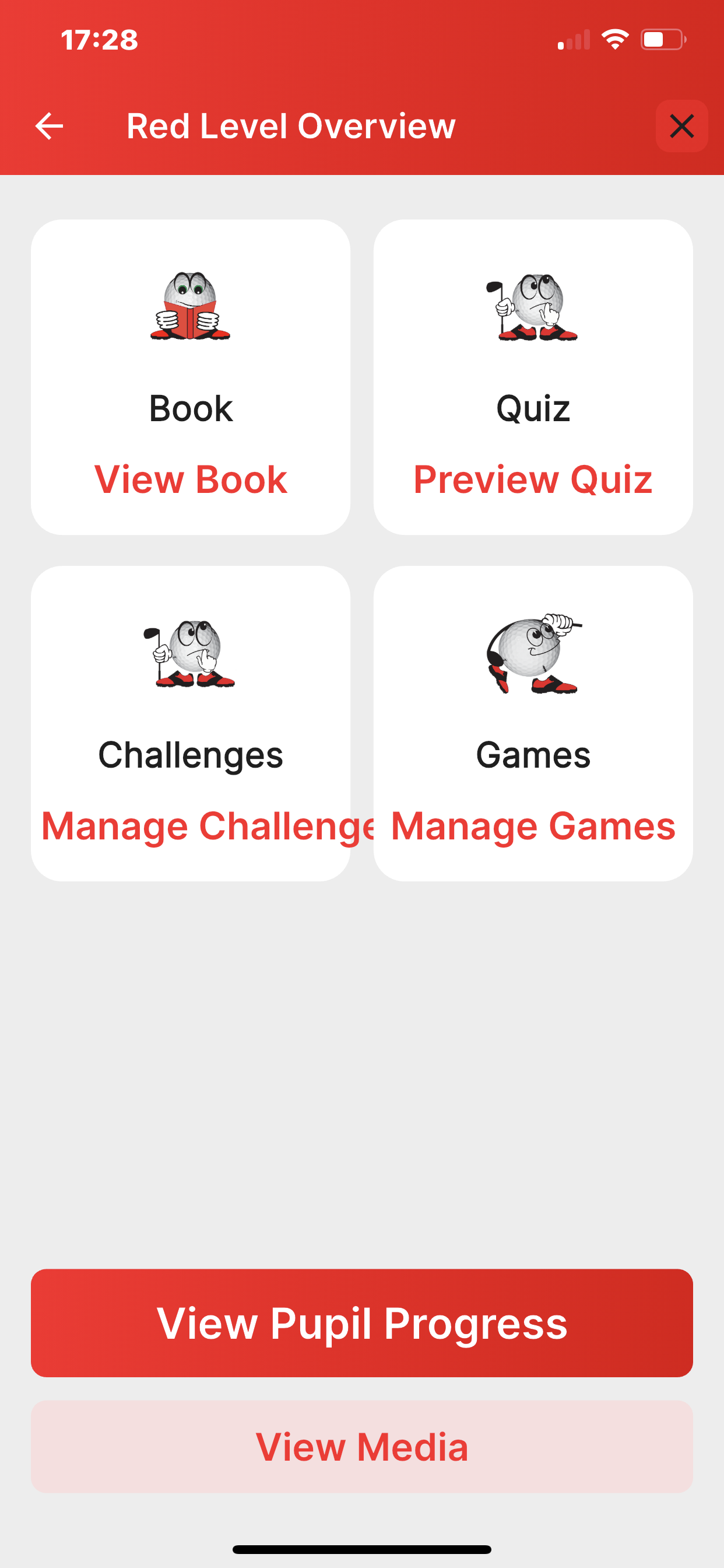 app page 2 showing categories