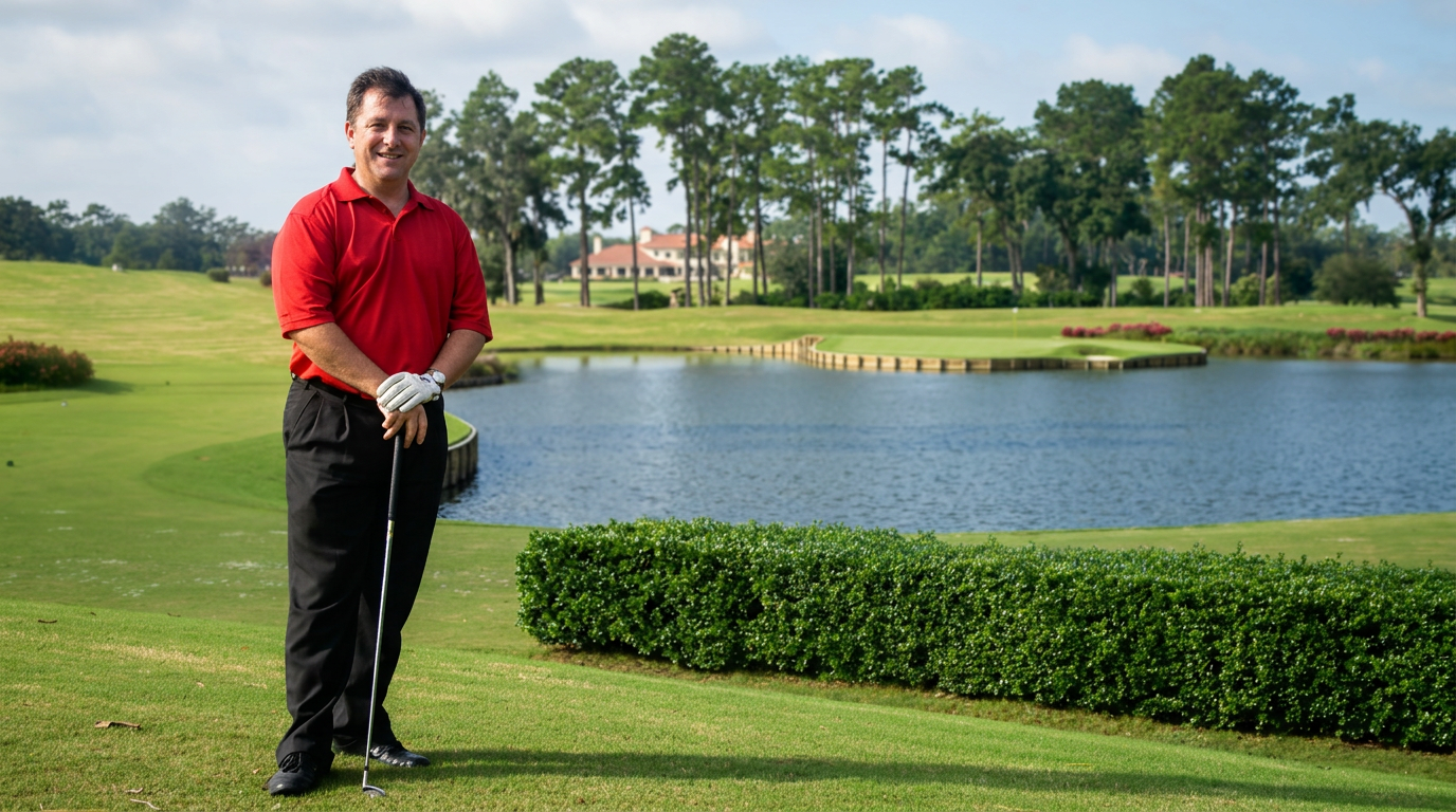 Dave at the 17th Sawgrass