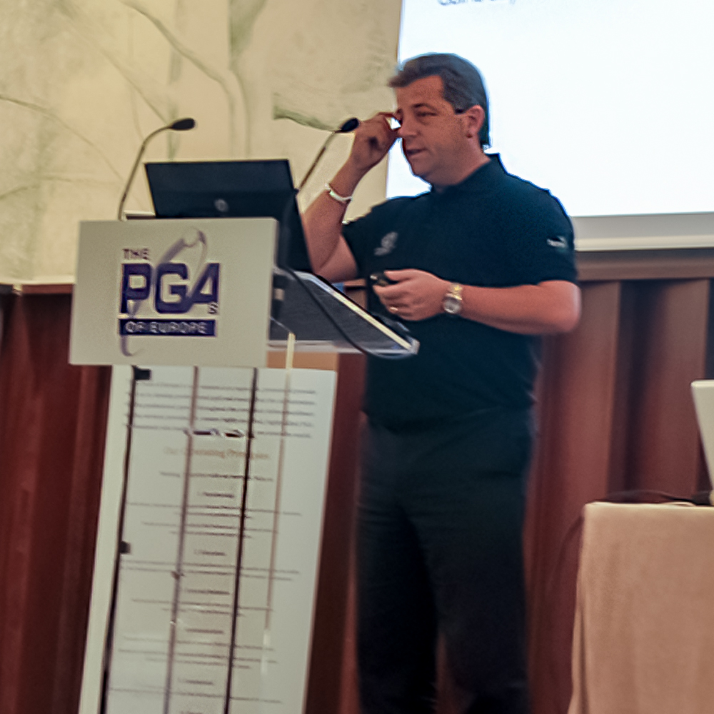 Dave speaking at pga's Europe conference