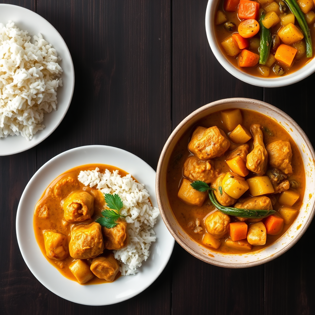 Tuesday Package - Chicken Curry with Rice and Vegetables