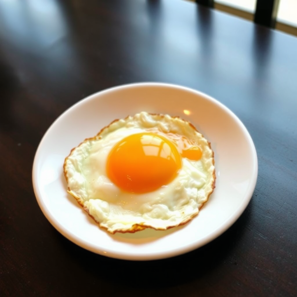 Fried sunny-side-up egg