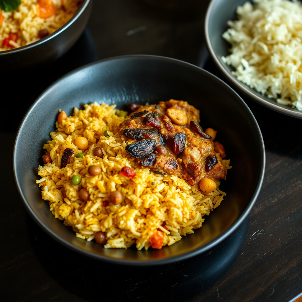 Half plate of smoky roasted khichuri