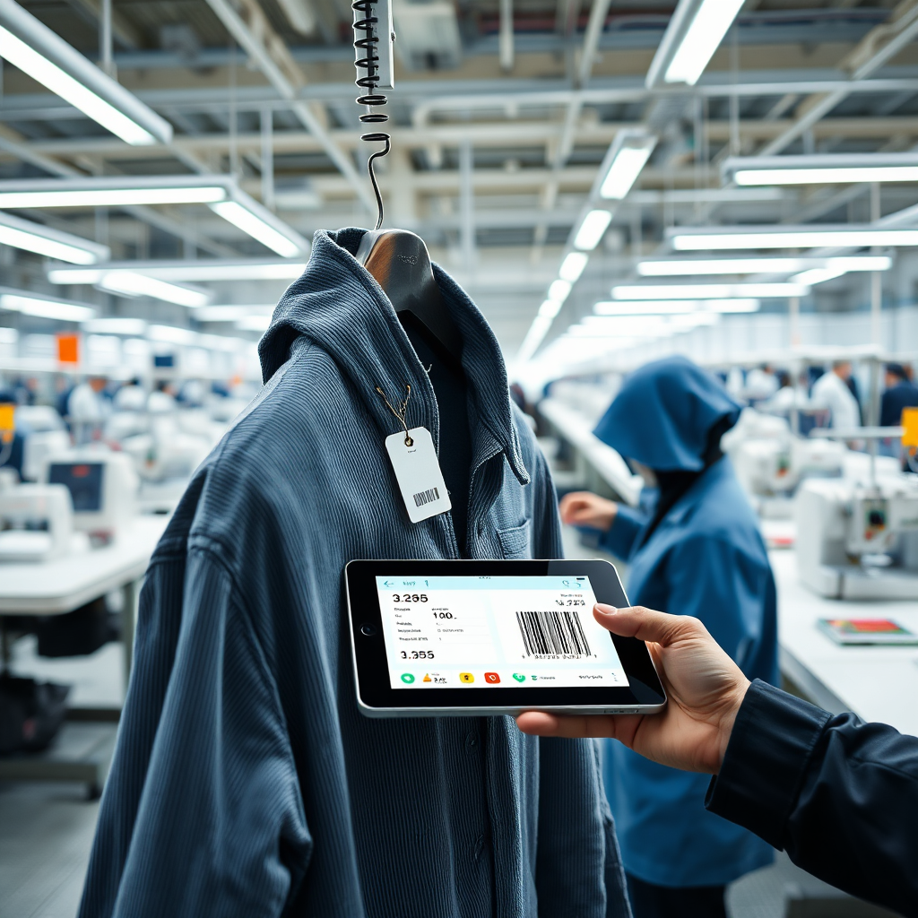 Garment production with smart tag tracking