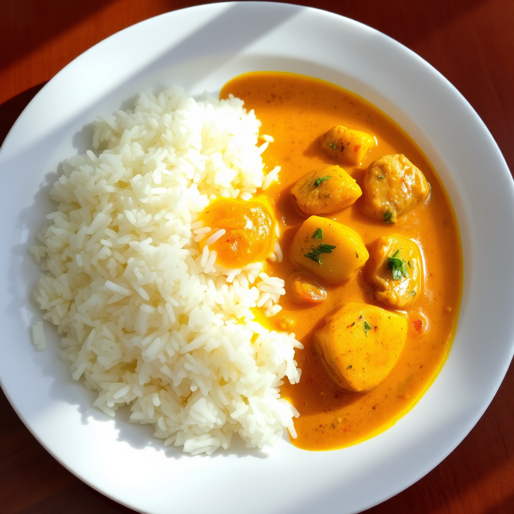 Chicken Curry with White Rice