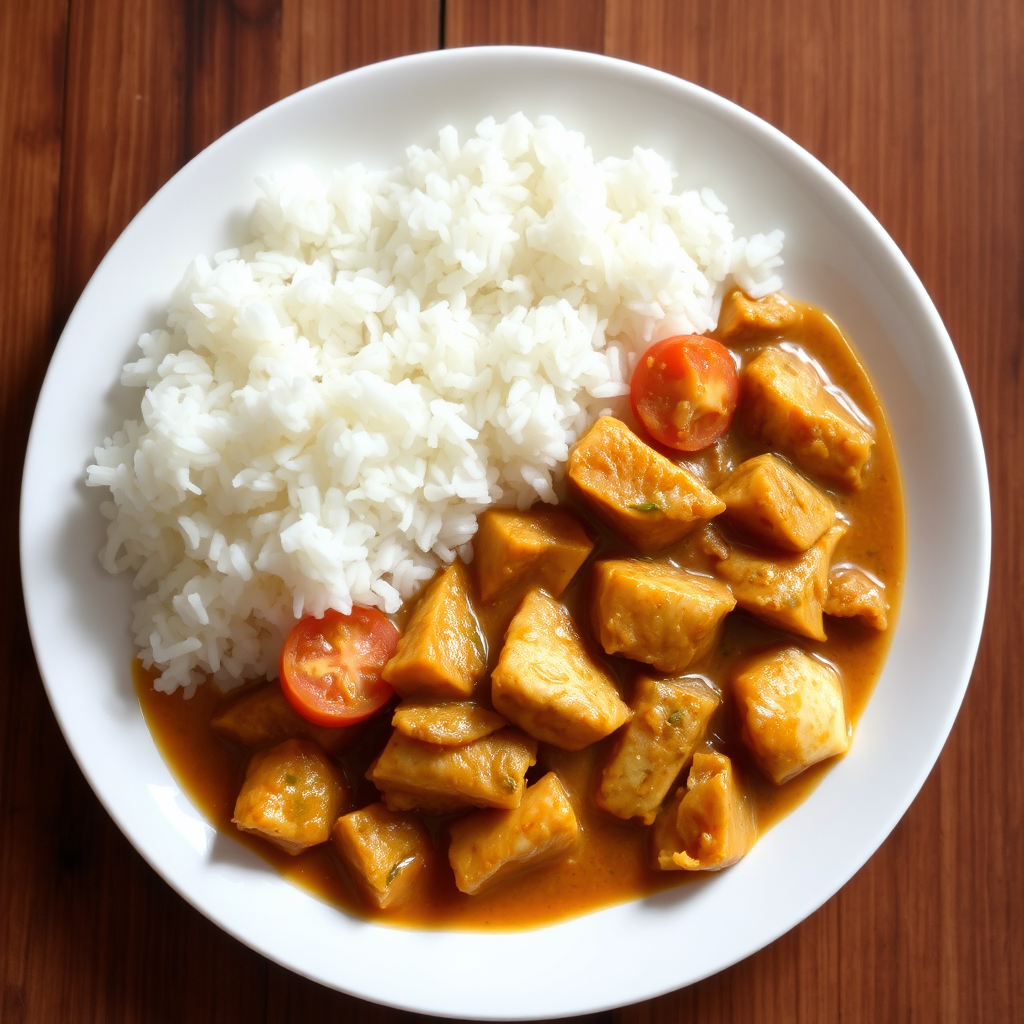Pangas Fish with White Rice