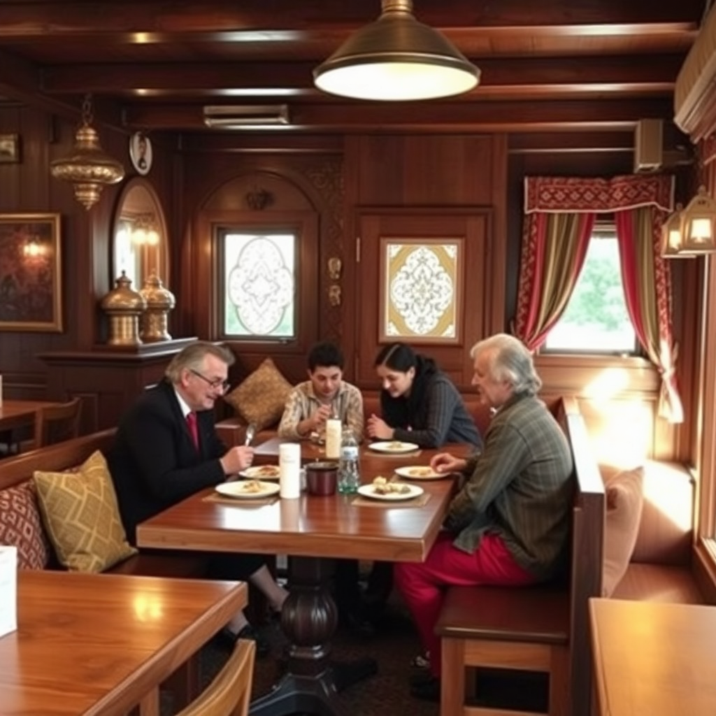 Warm interior of Rafiq Turkish Restaurant