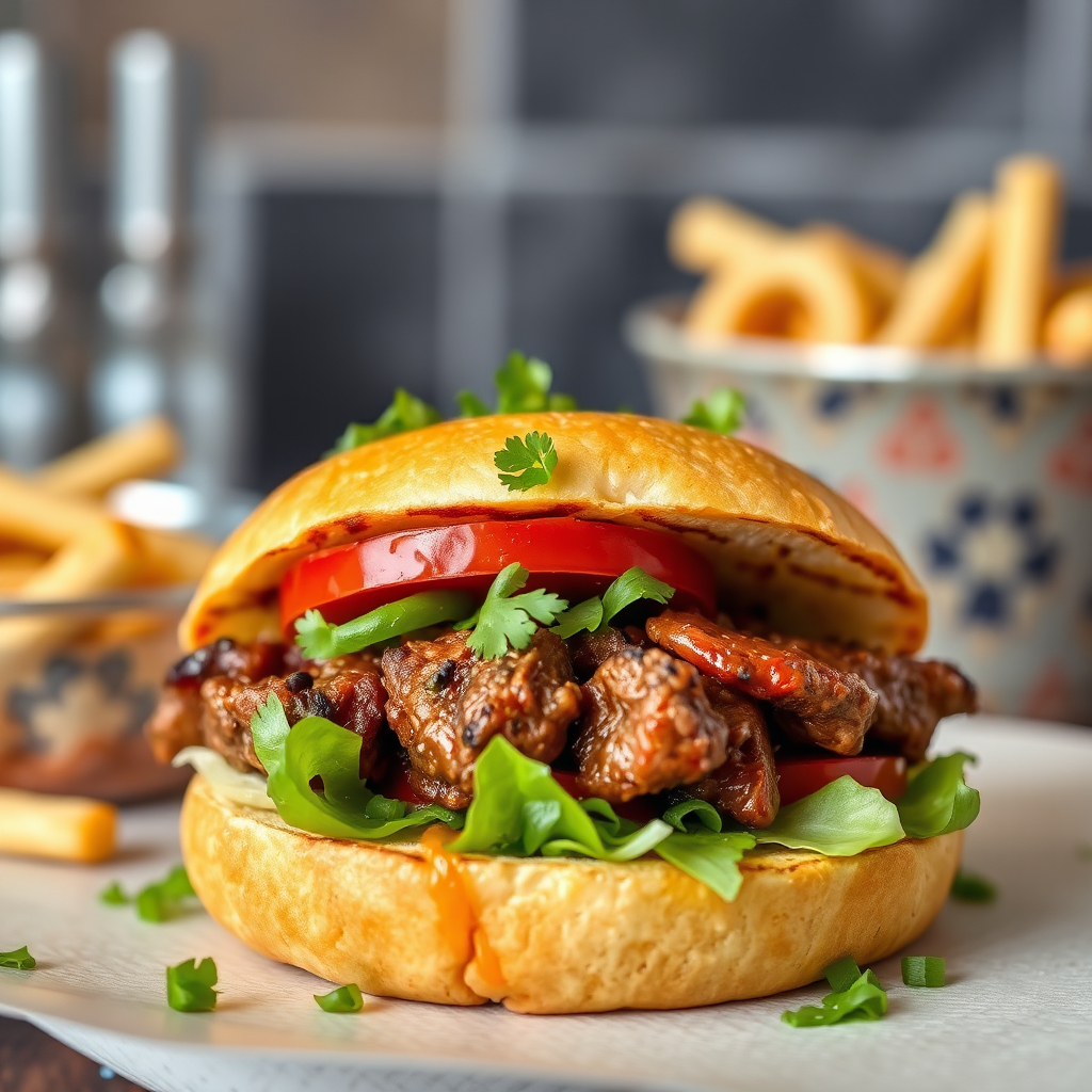 Beef Kebab Sandwich