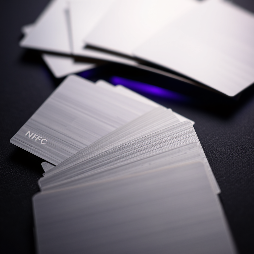 Premium laser-engraved steel business cards