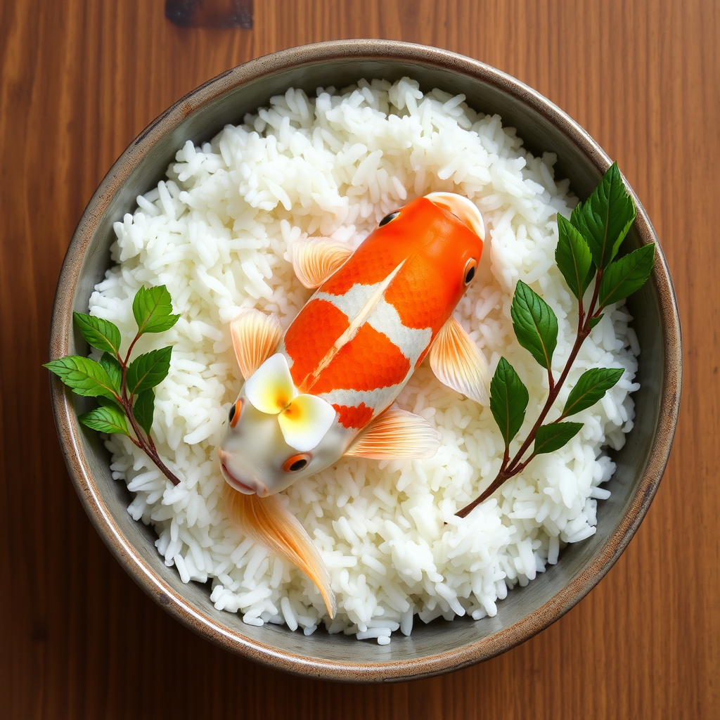 Koi Fish White Rice