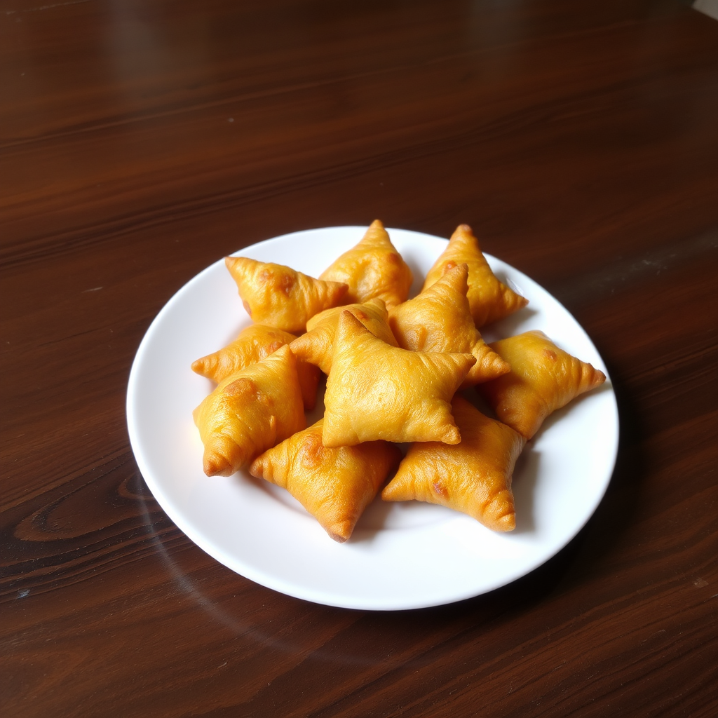 Crispy fried nimki pastry snacks