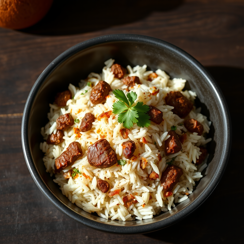 Aromatic beef polao rice
