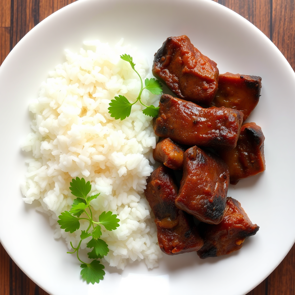 Beef Bot White Rice with Salad