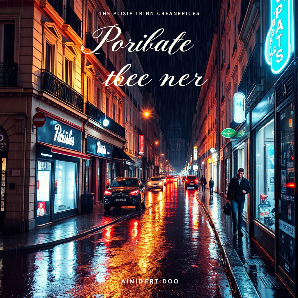 Rain-soaked street album concept