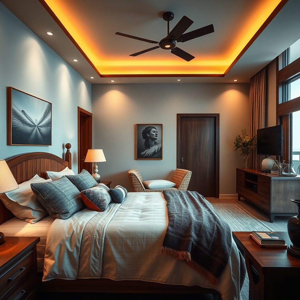 Luxe slaapkamer interieur
