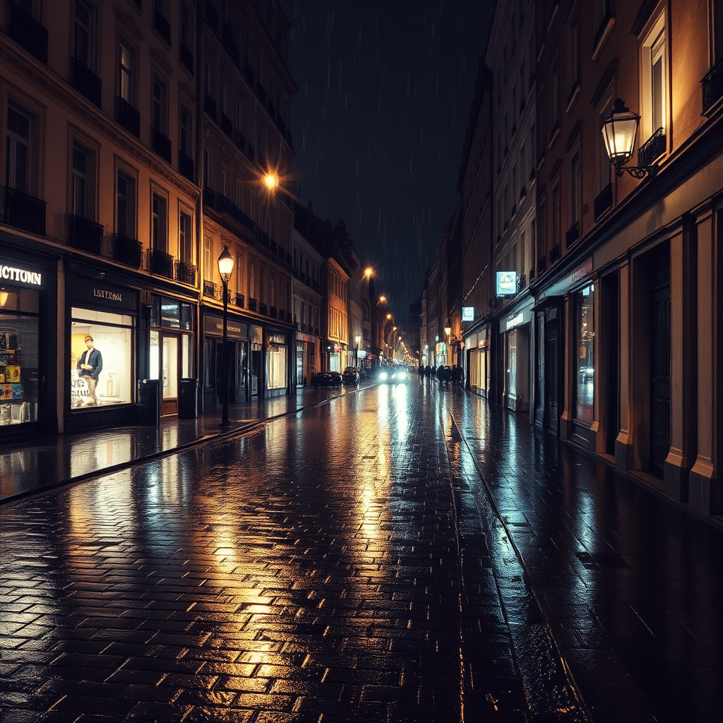 Lyon street night concept