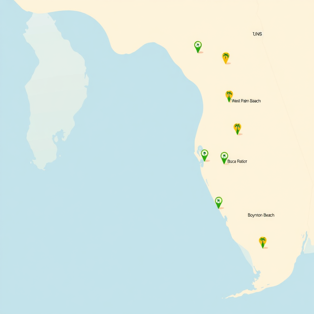 South Florida service area map