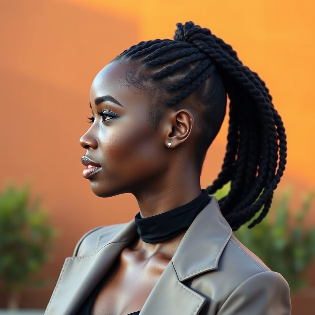 Knotless ponytail