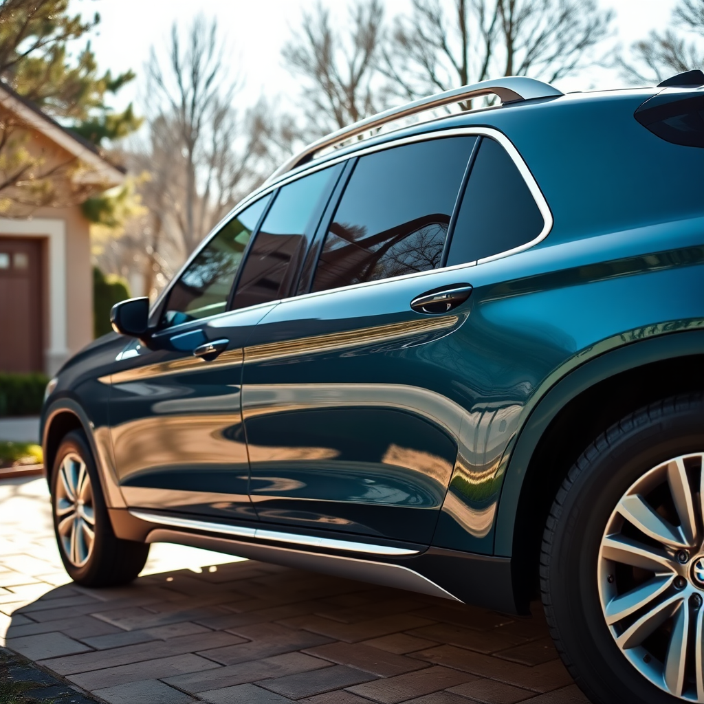 Dark Teal BMW SUV Side Profile