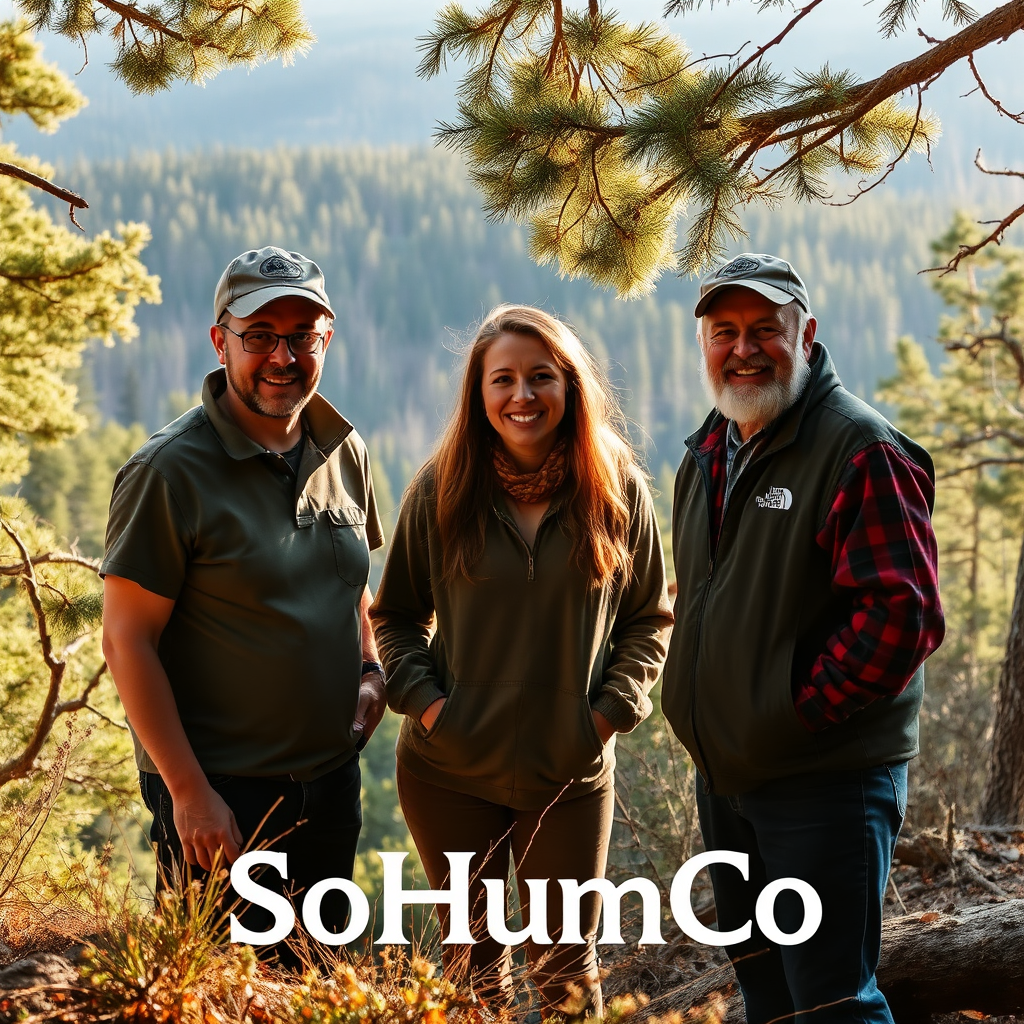SoHumCo team members smiling in a beautiful Southern Humboldt landscape