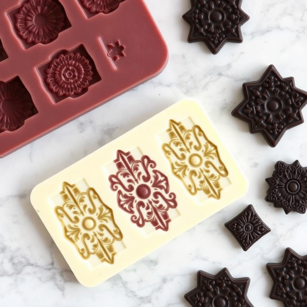 Traditional tile chocolate molds