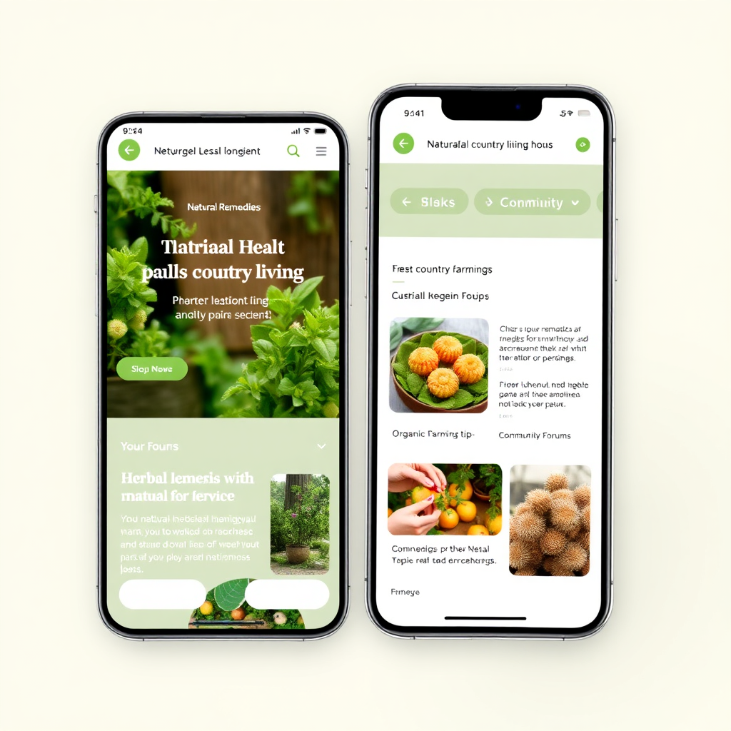 Natural Health App Interface