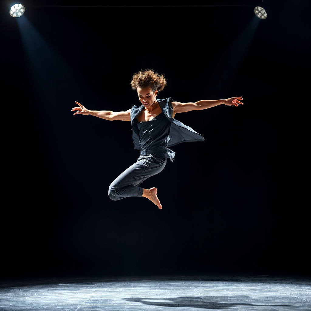 Jazz dancer in a dynamic pose