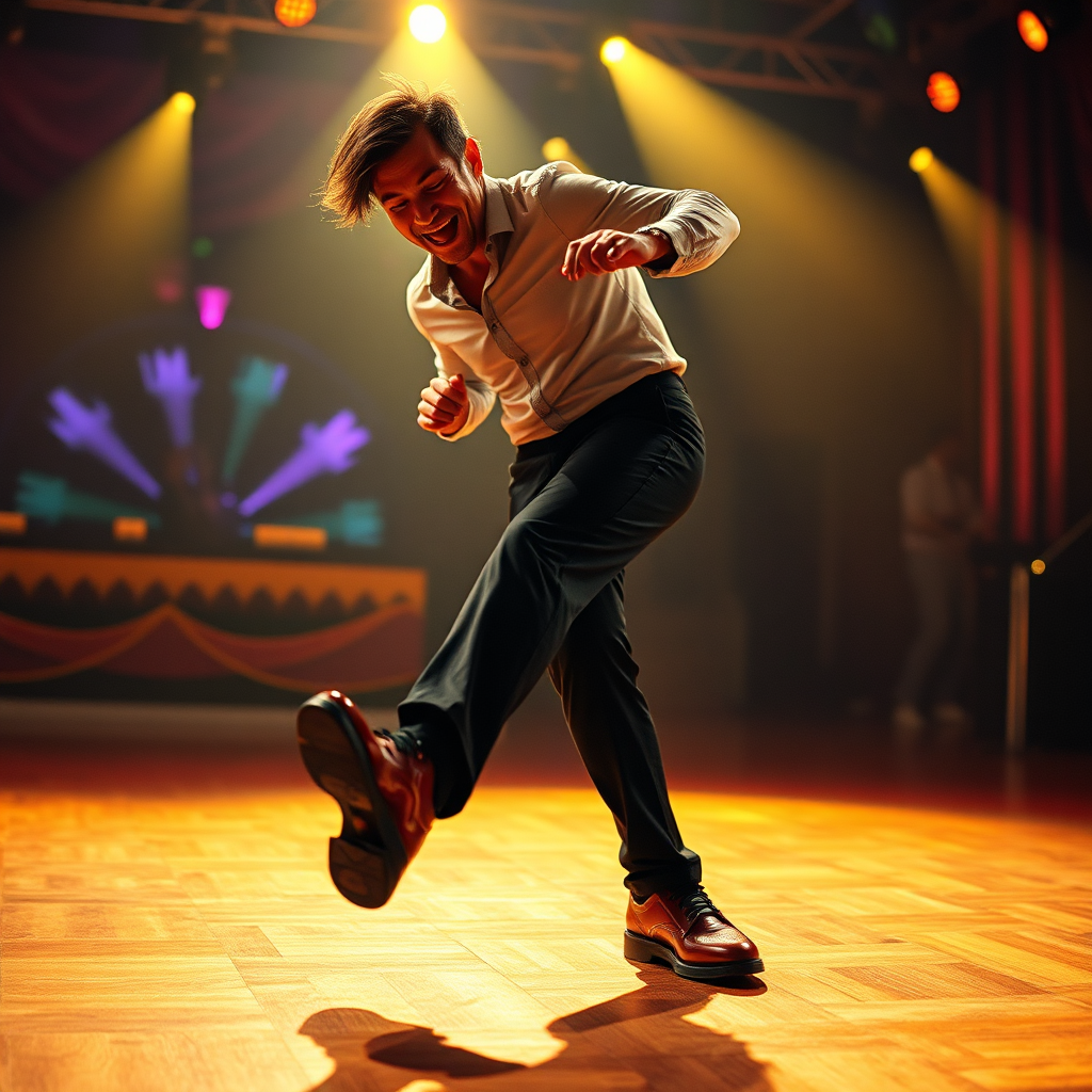 Tap dancer performing