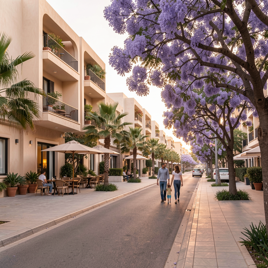 Quartier résidentiel arboré à Tanger