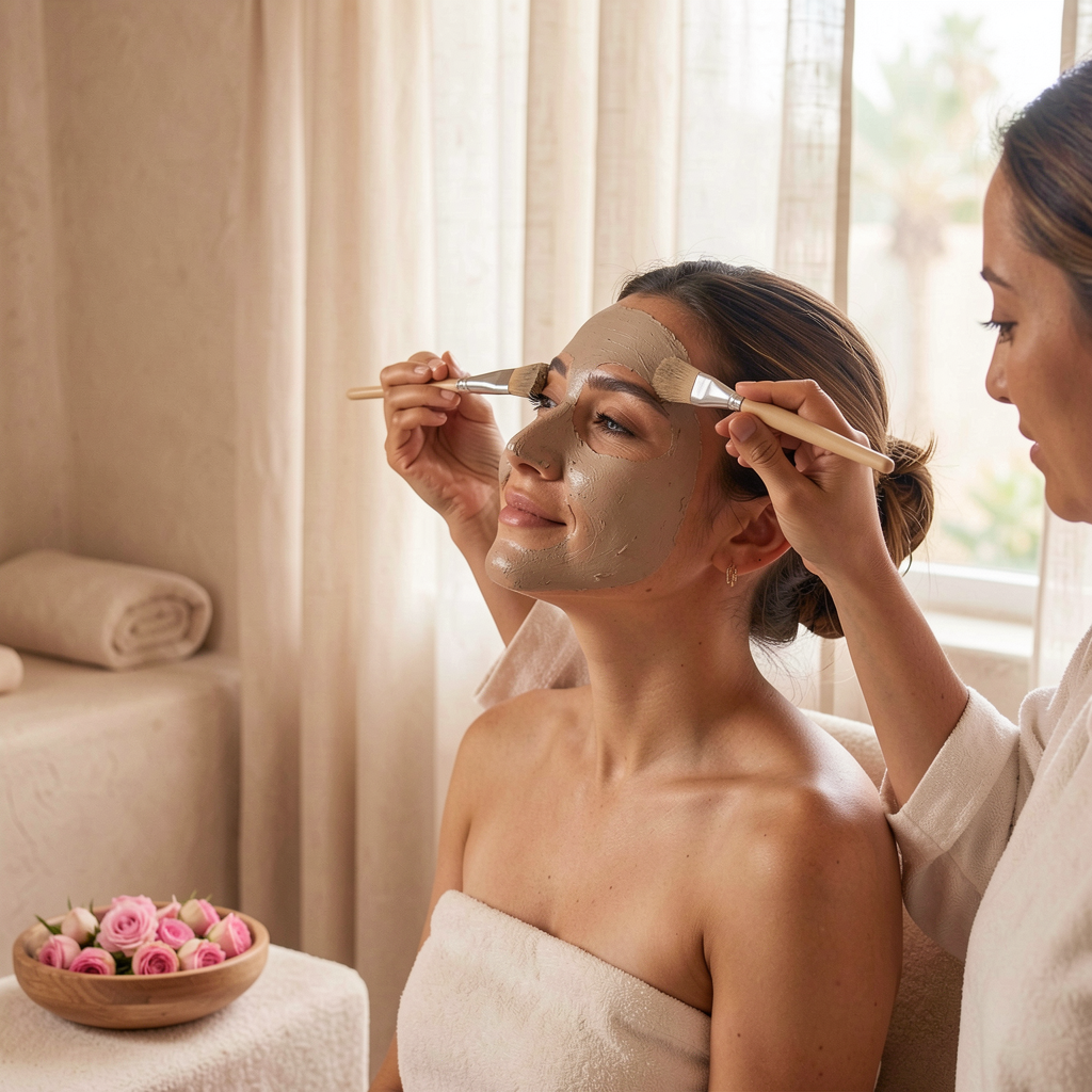Soin du visage à la rose