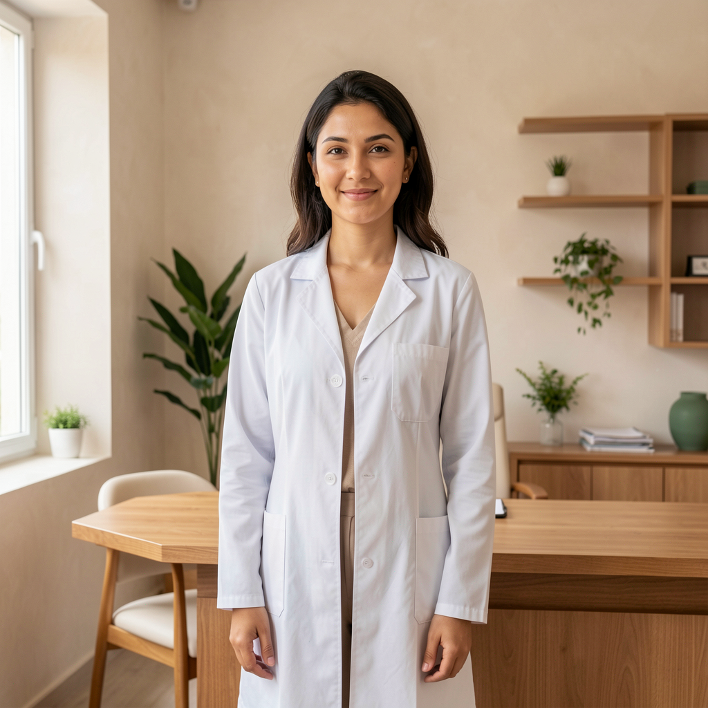Le Dr Salma El Mansouri dans son cabinet