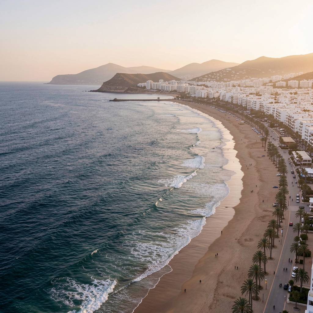 Vue panoramique de la baie d’Agadir