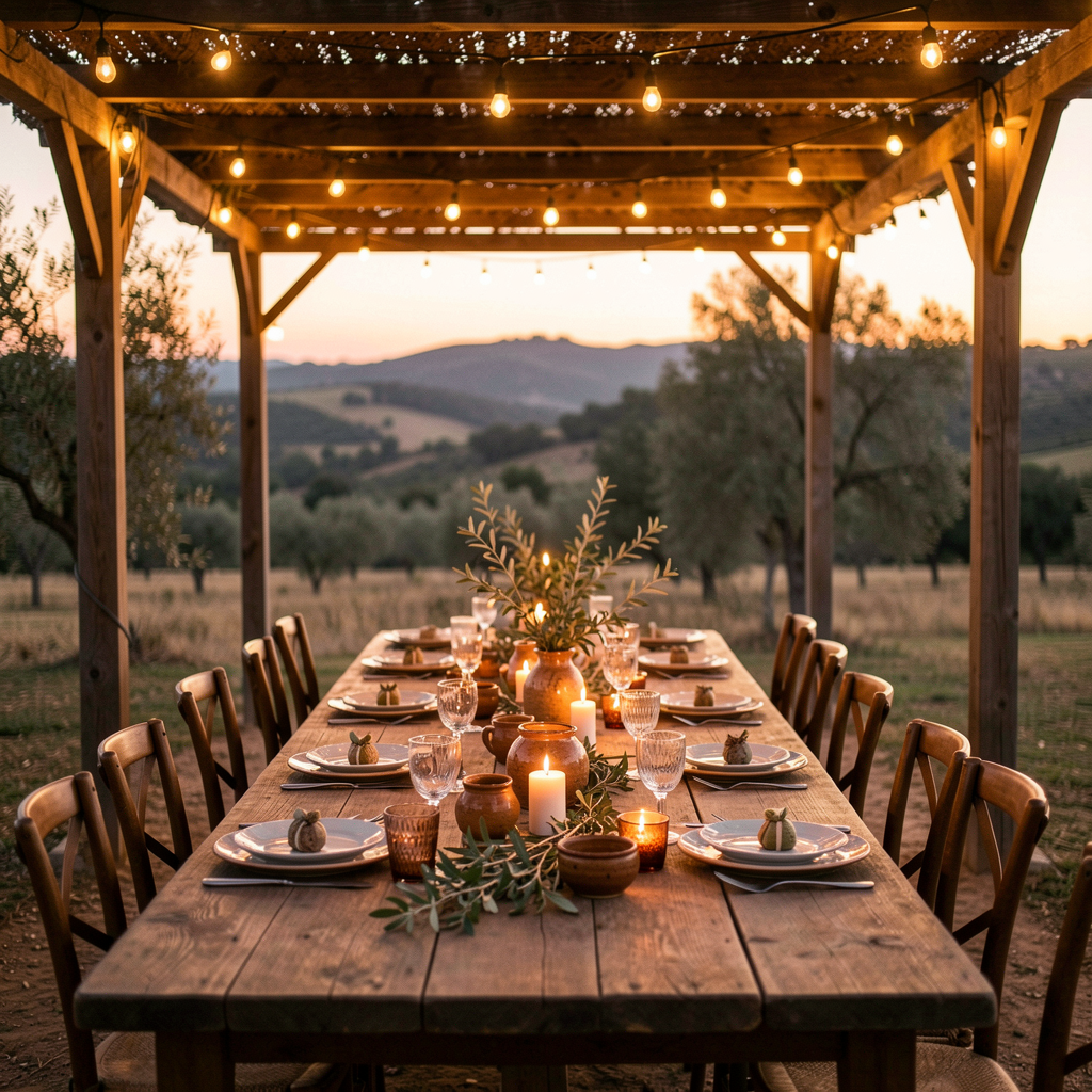 Mesa de cena exterior