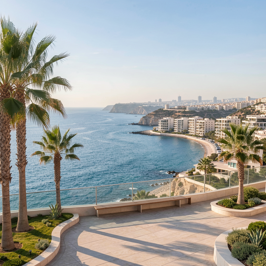 Appartement contemporain avec vue mer à Malabata
