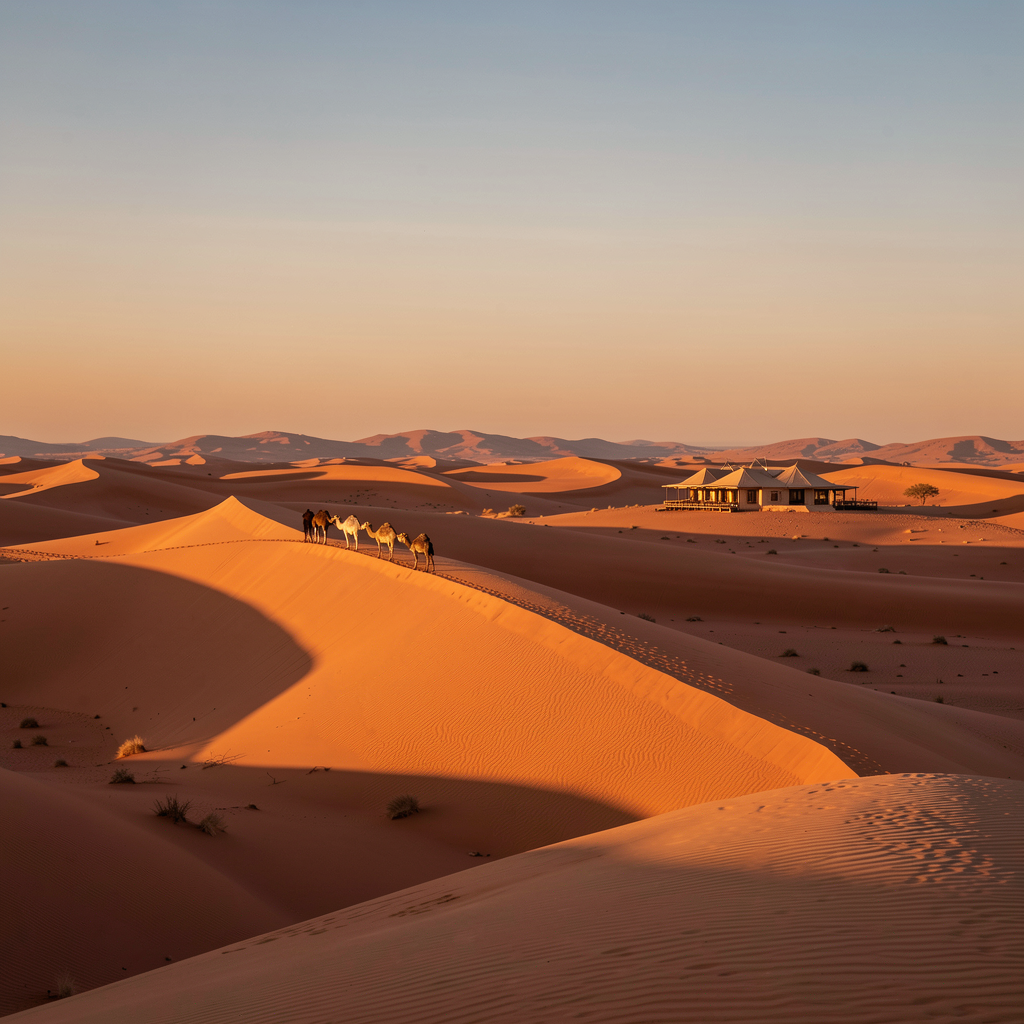 Dunes dorées du Sahara