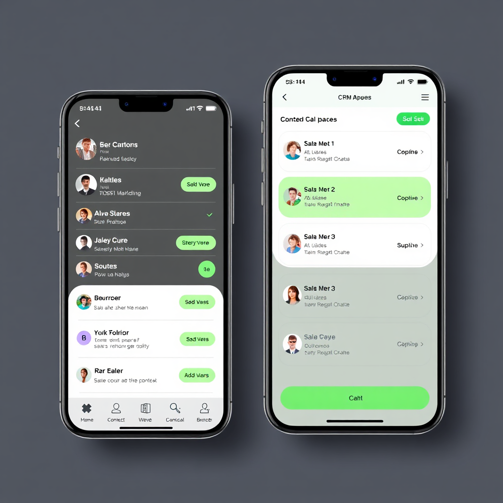 Mobile CRM mockup