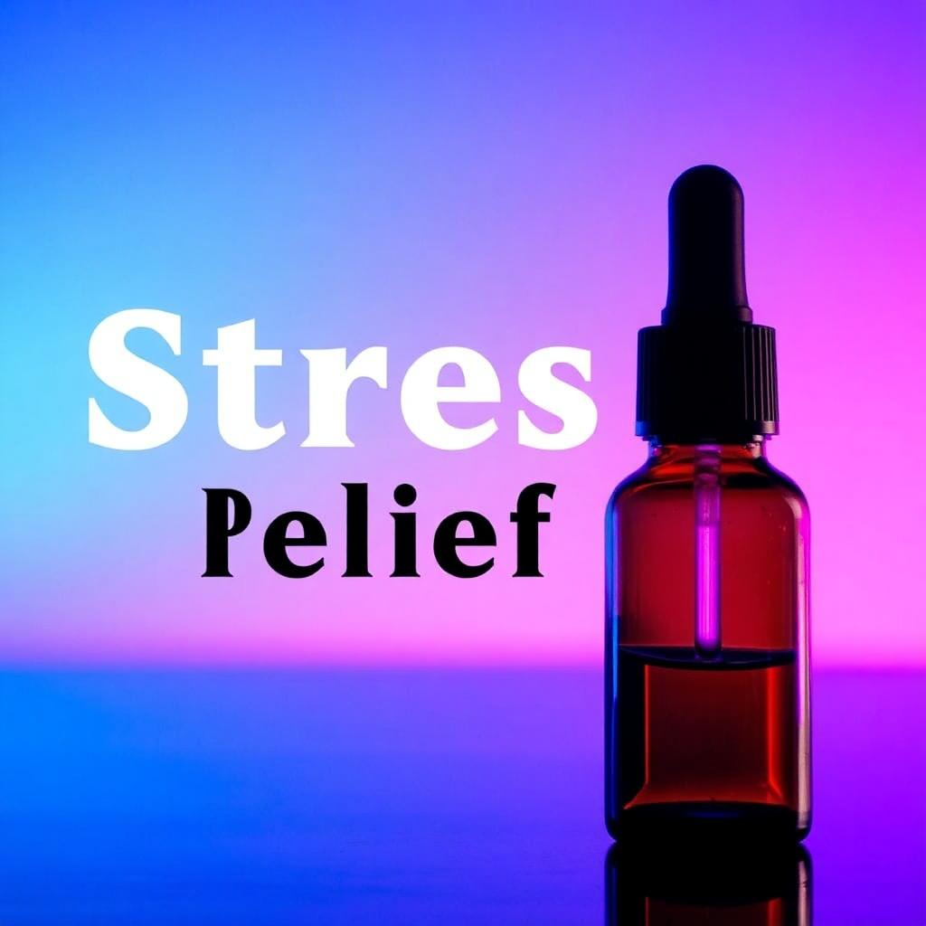 A close-up shot of a hand holding a sleek, amber-colored glass roller bottle with a lavender-colored liquid inside.  The background is blurred, suggesting a calming spa-like atmosphere. The lighting is soft and natural.  The bottle is partially rolled onto a person's wrist, showing a subtle sheen of the oil.