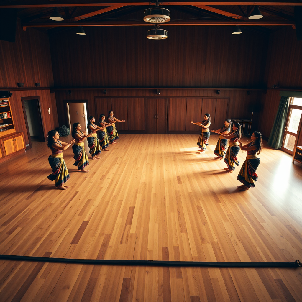 Group Bharatanatyam rehearsal