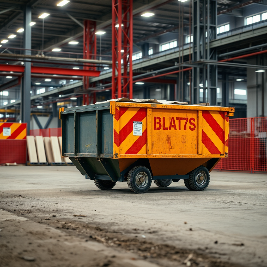 Dumpster in construction site